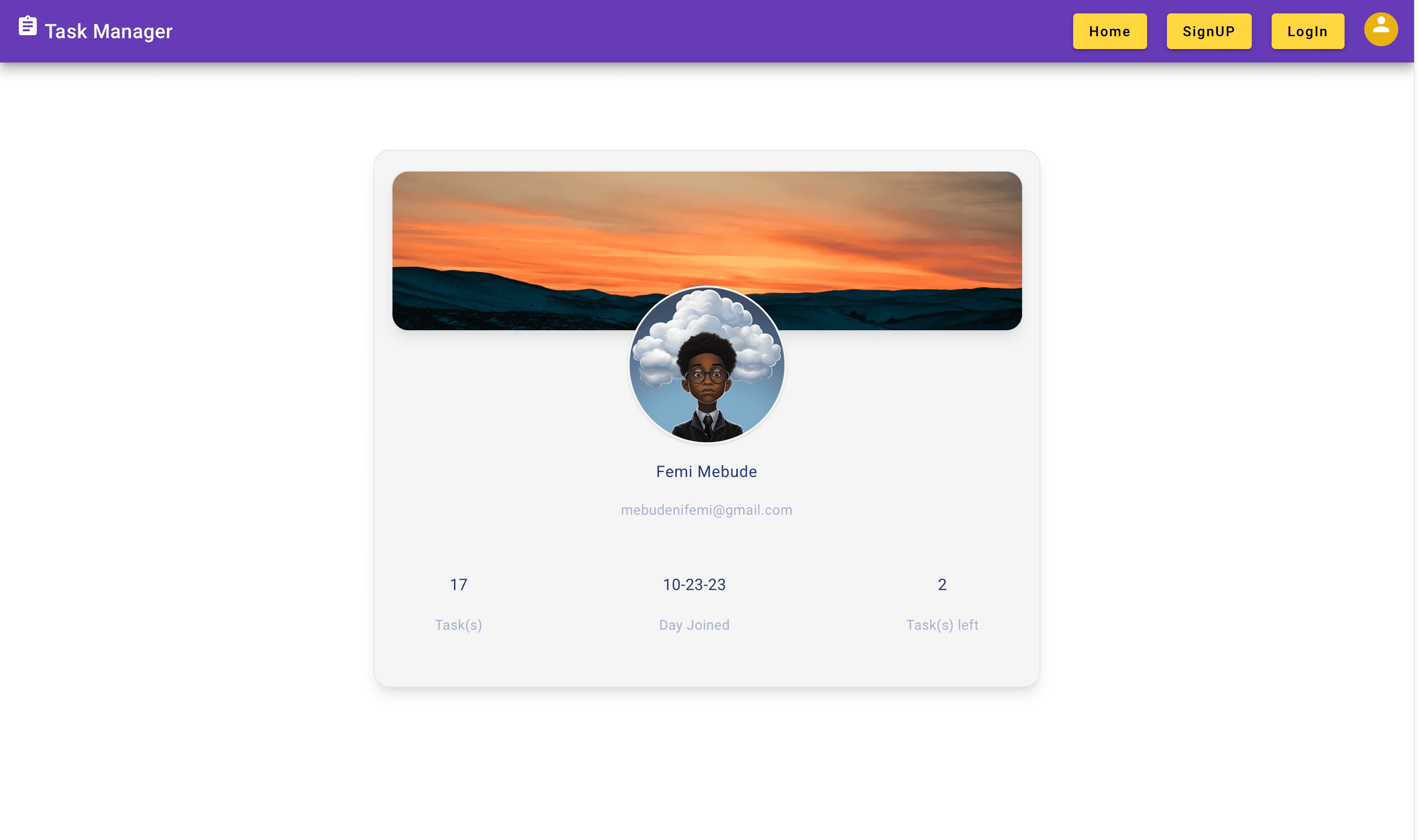 Profile Page